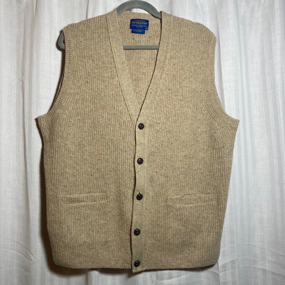 Pendleton Button Front Cardigan Shetland Virgin W… - image 1